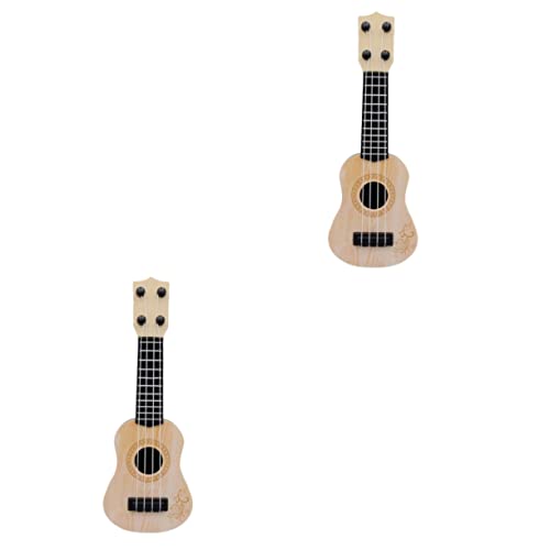 Vaguelly 2St Mini-Ukulele Ukulele für Anfänger Kleinkind-Ukulele Kinder Ukulele Gitarren Babyspielzeug aus Holz Simulations-Ukulele-Spielzeug Modelle von Musikinstrumenten klassisch Plastik von Vaguelly