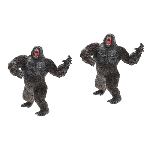 Vaguelly Kinderspielzeug 2St -Modell bürodeko büro Dekoration simuliertes Schimpansenmodell Simulation von Tierfiguren Modelle Spielzeug Schimpansen-Dekor Simulation von Wildtieren König von Vaguelly