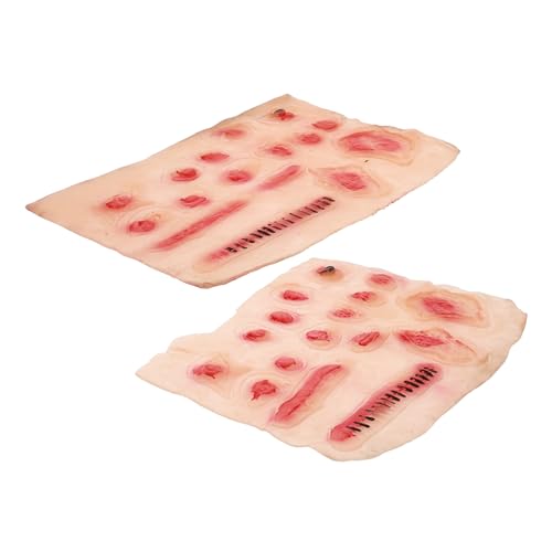 Vaguelly 2St Narbenaufkleber unheimlich Kostüm Reißzähne für Cosplay gefälscht Halloween narben Tattoos Halloween deko Dekoration Halloween-Narben-Aufkleber Armnarben-Tattoo-Aufkleber PVC von Vaguelly