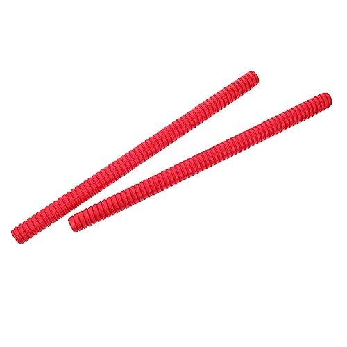 Vaguelly 2 Rhythmusstäbe Aus Holz Musikspielzeug Für Kinder Hilfsmittel Für Die Früherziehung Rot Gedreht Entwicklung Musikalischer Talente von Vaguelly