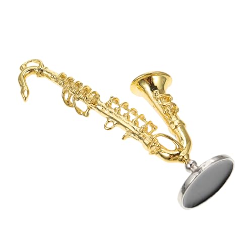 Vaguelly 2St Saxophon-Modell Spielzeugsaxophon Mini-Puppenhaus Ornament Musikinstrumente Puppenhaus-Saxophon-Dekor Kleines Saxophonmodell Haushalt Dekorationen dekoratives Rohr schmücken von Vaguelly