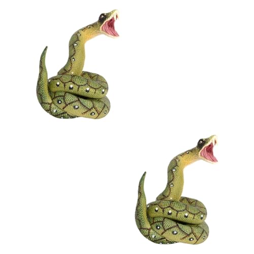 Vaguelly 2St Mini-Dekor Jungen Kinderspielzeug Kinder dekor Spielzeuge Modelle realistisches Schlangenmodell gruselige Schlange fest schmücken Ornamente Requisiten künstliche Schlange PVC von Vaguelly