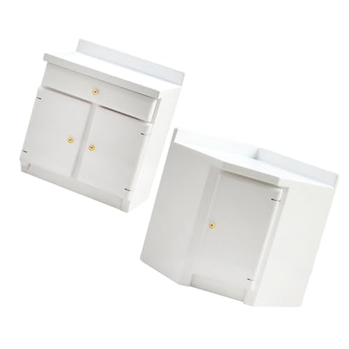 Vaguelly 2St Simulationsschrank weiße Accessoires puppenhaus Miniatur bausatz selber Machen Mini- winziges für kindergeschenke Minischrank Puppenmöbel hölzern Vaguelly 2St Simulationsschrank weiße Accessoires puppenhaus Miniatur bausatz selber Machen Mini- winziges für kindergeschenke Minischrank Puppenmöbel hölzern von Vaguelly