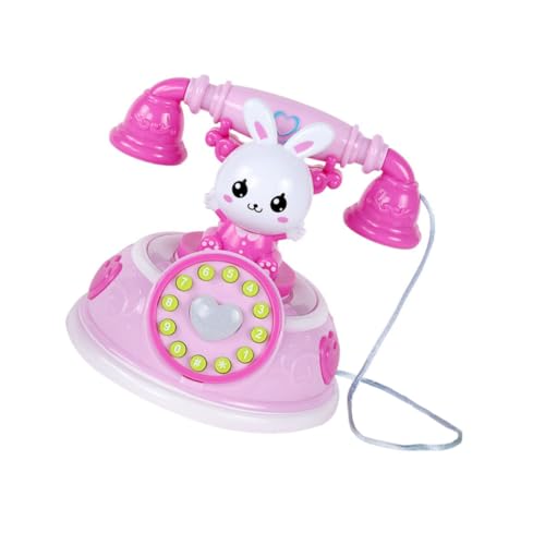 Vaguelly 2St Simuliertes Telefon Kinder Telefon Kinderspielzeug mit Wählscheibe gefälschtes Telefon Spielzeuge Spielzeug für Mädchen Simulation Haushaltsgerät Spielzeug Telefon Spielzeug von Vaguelly