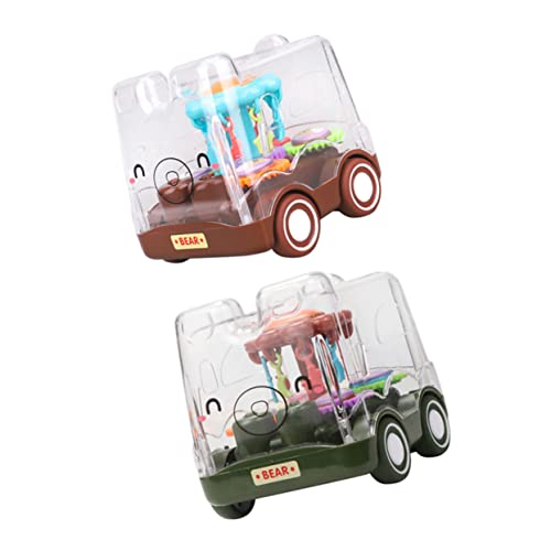Vaguelly 2St Spielzeugauto leuchtende Spielzeuge Mini-Spielzeug Kinderspielzeug Autos Spielzeug Auto Spielzeug Kinderwagen zum Zurückziehen drinnen Auto zurückziehen Bus Kleinkind Plastik von Vaguelly