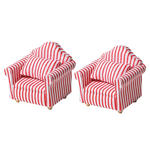 Vaguelly 2St Wohnzimmer Sofagarnitur bastelset basteln für wohnzimmerdeko Puppenhausmöbel bastelzeug Miniaturmöbel Mini Möbel Miniatur-Dinge Dorf Hu Tongmu von Vaguelly