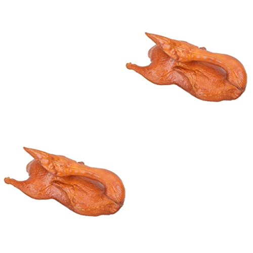 Vaguelly 2St realistisch Truthahn aus Plastik Fake Food Requisiten Fleisch falsches Essen Modelle gefälschtes Essen künstlicher Braten Essensrequisiten Entenbraten Lebensmittel Etikett PVC von Vaguelly