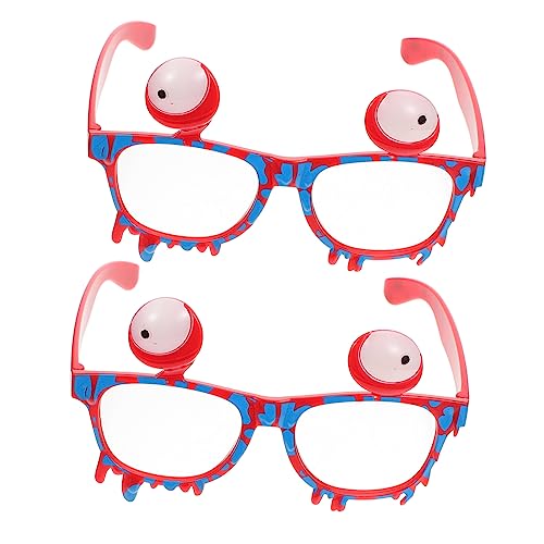 Vaguelly 2St lustige Brille Halloween Party Halloween Augen Halloween-Brillen-Neuheit ovale Retro-Sonnenbrille Kostüm Halloween-Party-Requisiten einzigartige Halloween-Brille AC-Objektive Vaguelly 2St lustige Brille Halloween Party Halloween Augen Halloween-Brillen-Neuheit ovale Retro-Sonnenbrille Kostüm Halloween-Party-Requisiten einzigartige Halloween-Brille AC-Objektive von Vaguelly