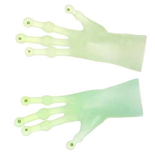 Vaguelly 2Stücke Alien Fingerhandschuhe Für Lustige Trick Fingerabdeckungen Für Halloween Cosplay Und Party Grüne Fingerhandschuhe Als Requisite von Vaguelly