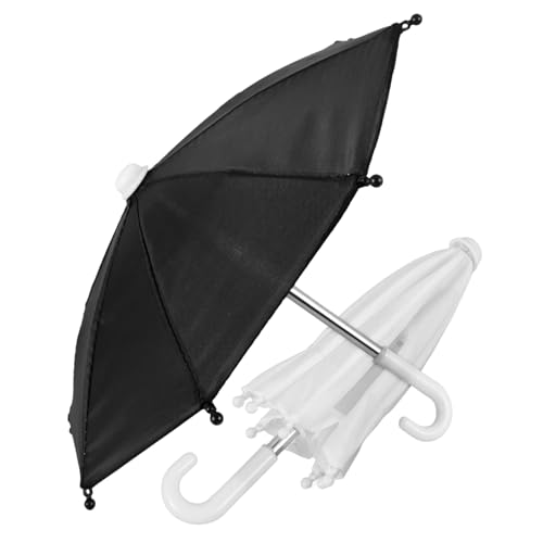 Vaguelly 2Stücke Mini Puppen Regenschirm Hochwertiges Puppenhaus Zubehör Kompakte und Leichte Regenschirme für Stilvolle Dekoration und Spielspaß von Vaguelly