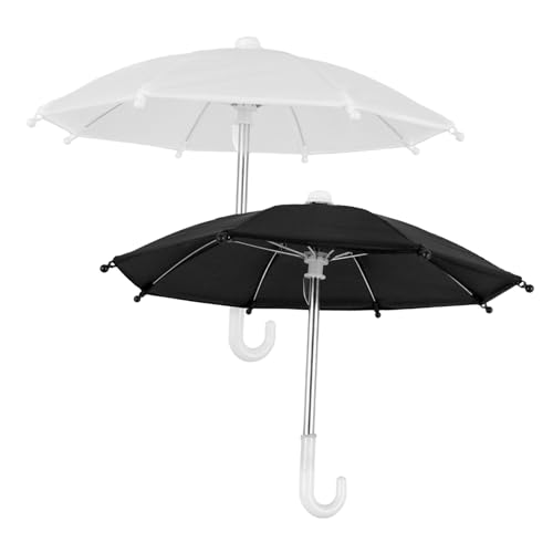 Vaguelly 2Stücke Mini Regenschirm Puppenhaus Dekoration Stilvolle Mini Regenschirme und Zubehör für Puppen und Szenen von Vaguelly