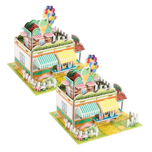Vaguelly 2Stücke Puzzles für Erwachsene Kreative Eisdielen Modellbausätze Fantasie und Kreativität DIY für Dekoration Vaguelly 2Stücke Puzzles für Erwachsene Kreative Eisdielen Modellbausätze Fantasie und Kreativität DIY für Dekoration von Vaguelly