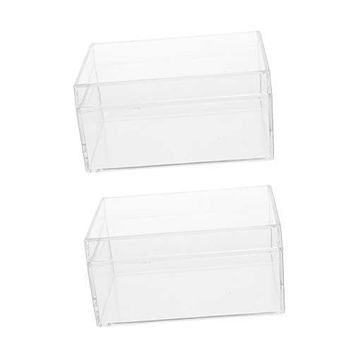 Vaguelly 2Stücke Transparente Pokerkarten Boxen Leere Aufbewahrungsboxen Für Kartenspiele Für Karten Münzen Und Schmuck Leicht Und Tragbar von Vaguelly