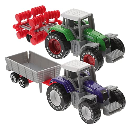 Vaguelly Kinder Spielzeug Traktor Spielzeug 2er Set Traktor Für Landwirtschaftsfahrzeug Mit Realistischem Design Und Inertia Funktion Robuste Traktor Modelle Und Für Jungen Ab 3 Jahren von Vaguelly