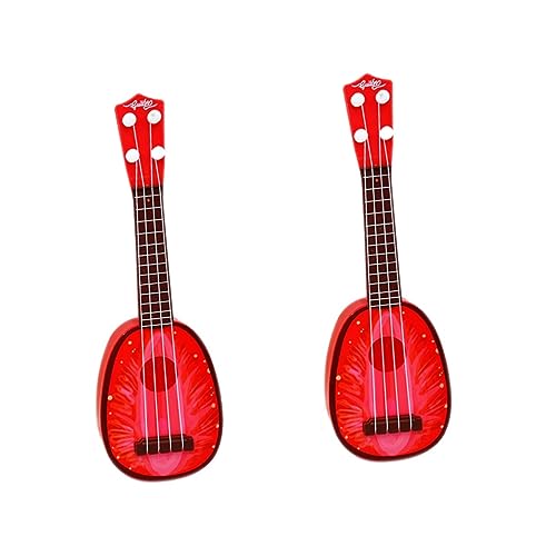 Vaguelly 2st Gitarrenspielzeug Akustische Gitarre Obst Gitarre Gitarren-Ukulele-Spielzeug Musikinstrumente, Spielzeug Spielzeugklavier Kind Mini von Vaguelly