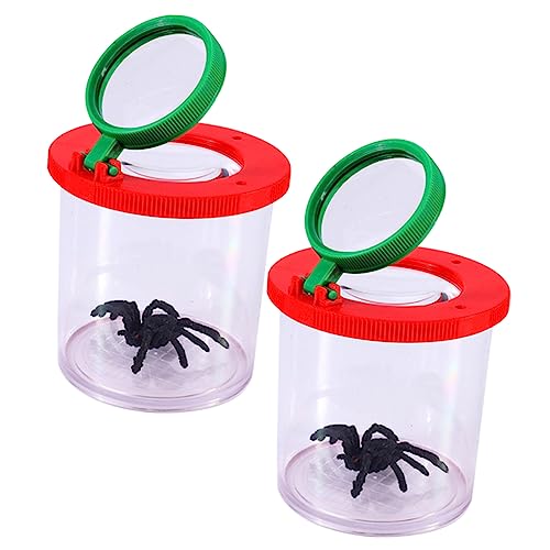 Vaguelly 2st Insekten-beobachtungsbecher Lupenglas Für Wissenschaftliche Experimente Lupenbehälter Für Erforschen des Lernlupenglases Vergrößerungsbehälter Für Die Schule Container Fall P.s von Vaguelly