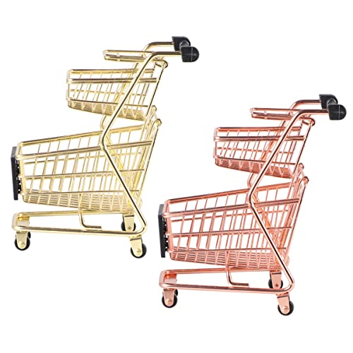Vaguelly Mini-einkaufswagen Spielzeug Einkaufswagen Aus Metall 2-teiliges Set Realistisches Design Für Die Dekoration des Home Office Für Jungen Und Mädchen Vaguelly Mini-einkaufswagen Spielzeug Einkaufswagen Aus Metall 2-teiliges Set Realistisches Design Für Die Dekoration des Home Office Für Jungen Und Mädchen von Vaguelly