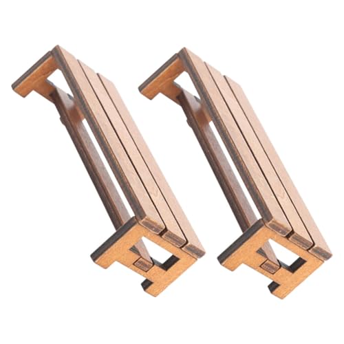 Vaguelly Miniaturbank Aus Holz – 2er-Set Simulierte Bank Für Puppenhaus Und Mini- - Vaguelly Miniaturbank Aus Holz – 2er-Set Simulierte Bank Für Puppenhaus Und Mini- - von Vaguelly