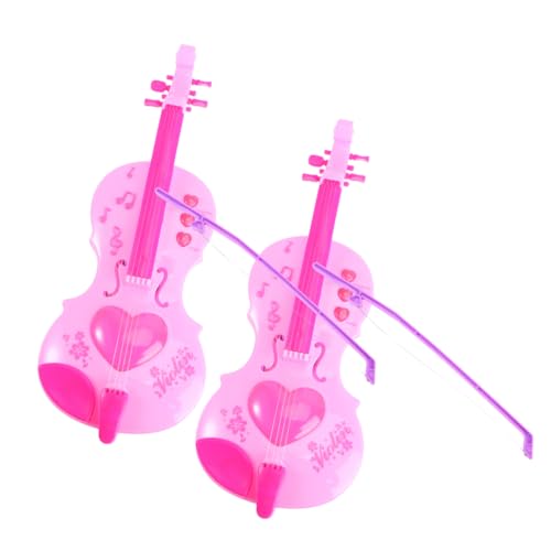 Vaguelly 2st Musikpädagogisches Kindergeige Musikspielzeug Anfänger-geigenspielzeug Für Violine Musikspielzeug Für Musik-erleuchtungs- Plastik von Vaguelly