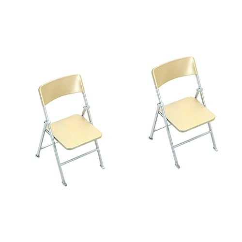 Vaguelly 2st Puppenhaus Klappstuhl Dekorationen Für Zu Hause Stühle Zusammenklappen Verstellbarer Stuhl Heimzubehör Kinderstuhl Kinder-Miniatur-Stuhl Modellieren PVC Kunsthandwerk M151 von Vaguelly