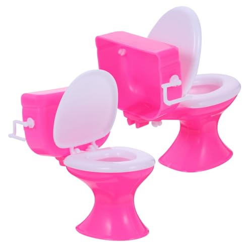 Vaguelly 2st Puppenhaus-Toilette Kotspielzeug Winzige Möbel Puppenhaus Miniatur Bausatz Selber Machen Puppenhaus-töpfchen Puppentoilette Mini- Simulationsspielzeug Rosa Plastik Vaguelly 2st Puppenhaus-Toilette Kotspielzeug Winzige Möbel Puppenhaus Miniatur Bausatz Selber Machen Puppenhaus-töpfchen Puppentoilette Mini- Simulationsspielzeug Rosa Plastik von Vaguelly