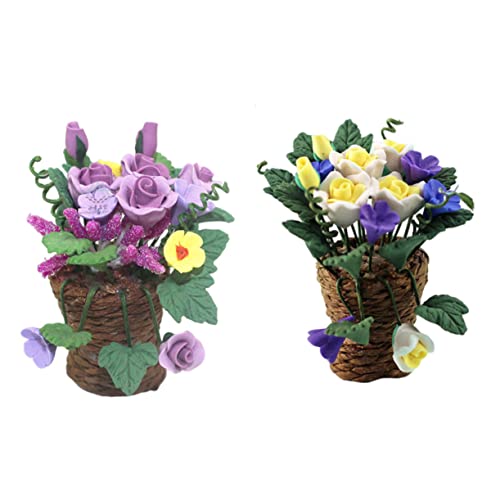 Vaguelly 2st Puppenhaus Topfpflanze Spielzeugnahrung Miniaturen Puppenhäuser Korb Miniatur-basismaterial Figuren Miniaturhaus Mini- Gitter Blumen Künstlich Colorful Ton Vaguelly 2st Puppenhaus Topfpflanze Spielzeugnahrung Miniaturen Puppenhäuser Korb Miniatur-basismaterial Figuren Miniaturhaus Mini- Gitter Blumen Künstlich Colorful Ton von Vaguelly
