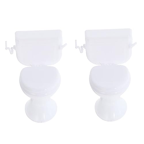 Vaguelly Miniatur-puppentoilette Baby-toilettensitz Töpfchen-trainingssitz Weißes Puppen-badmöbel-Set Kinderspielspielzeug Vaguelly Miniatur-puppentoilette Baby-toilettensitz Töpfchen-trainingssitz Weißes Puppen-badmöbel-Set Kinderspielspielzeug von Vaguelly