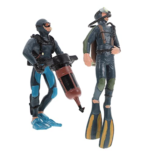 Vaguelly Scuba Diver Actionfiguren 2 Stück PVC-taucherfigur Für Jungen Und Mädchen Pädagogisches Spielzeug von Vaguelly