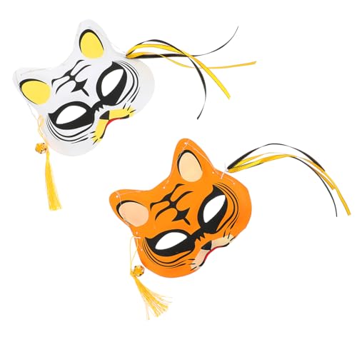Vaguelly 2st Tiger Maske Halloween-kostüm Für Halbgesichtsfuchsmasken Maskerade-kostüm-masken Leuchtende Maske Tierische Augenmasken Party-tiger-maskenstütze Orange Plastik Vaguelly 2st Tiger Maske Halloween-kostüm Für Halbgesichtsfuchsmasken Maskerade-kostüm-masken Leuchtende Maske Tierische Augenmasken Party-tiger-maskenstütze Orange Plastik von Vaguelly