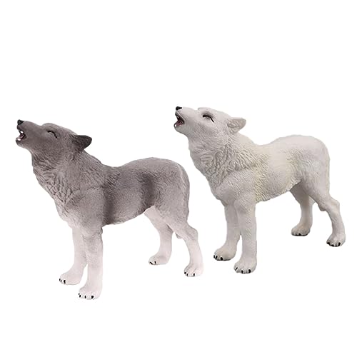 Vaguelly 2st Wolfsmodell Wolfsfigurenmodell Simulationswolfschmuck Realistische Wildtierfiguren Wölfe-Modell Wolf-Ornament Wolf-kognitionsmodelle Kleines Modelldekor Vaguelly 2st Wolfsmodell Wolfsfigurenmodell Simulationswolfschmuck Realistische Wildtierfiguren Wölfe-Modell Wolf-Ornament Wolf-kognitionsmodelle Kleines Modelldekor von Vaguelly