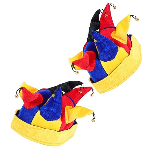 Vaguelly 2stücke Clown Hut Für Halloween Karneval Und Kostümpartys Lustige Zackige Kappe Für Erwachsene Für Cosplay Und Festliche Anlässe von Vaguelly