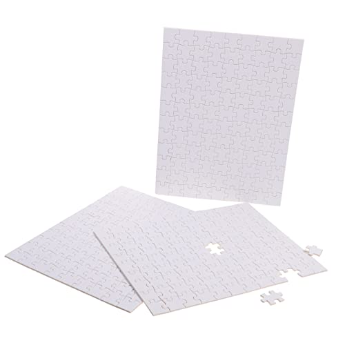 Vaguelly 3 Blätter Blanko Puzzle Kinderpuzzle Blanko Puzzles Zum Bemalen Von Puzzles Wärmeübertragungspuzzle Steckpuzzle Puzzlebrett Sublimationspuzzle Rohlinge DIY Puzzle Holz Weiß von Vaguelly