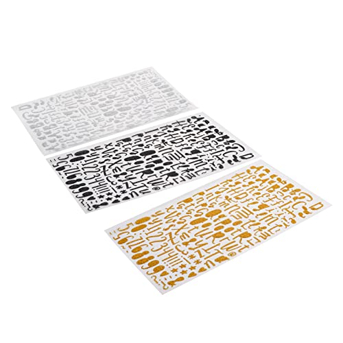 Vaguelly Glitter Symbol Brief Anzahl Aufkleber 3 Blätter Aufkleber Für Handwerk Schreibwaren Decor von Vaguelly