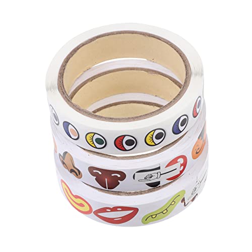 Vaguelly 3 Rollen Handgefertigte Aufkleber Nagelaufkleber Cartoon Aufkleber Kinderaufkleber Kinderbänder DIY Manuelle Aufkleber Bastelaufkleber Lustige DIY Bänder Papier von Vaguelly