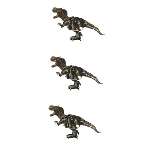 Vaguelly Simuliertes Dinosauriermodell 3 STK 3D Dinosaurier Puzzle Modelle Dinosaurier-Schmuck Dinosaurier-Ornament Spielzeug lebensechter Dinosaurier dreidimensional Zubehör von Vaguelly
