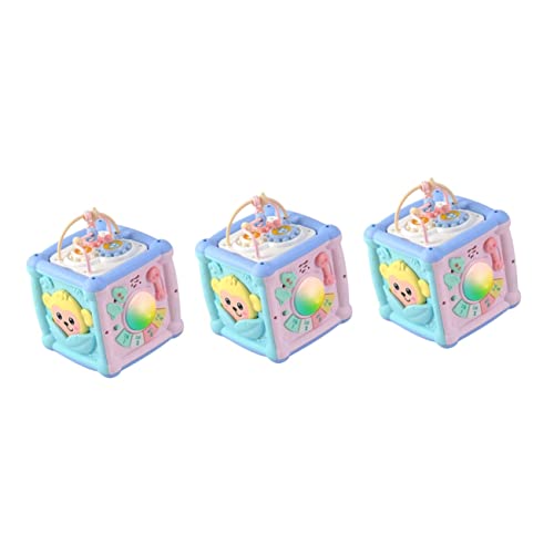 Vaguelly 3 STK Puzzle-Sound Und Leichte Sechsseitige Trommel Kinderspielzeug Spielzeug Für Kleinkinder Xylophon Spielzeuge Handklopfspielzeug Musikinstrument Trommel Abs Sechs Seiten von Vaguelly