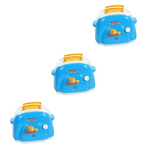 Vaguelly 3 STK Simulations-Taschenlampe Mini Puppenhaus-küchendekoration Lernspielzeug Toaster Maschine Spielzeug Puppenhauszubehör Spielzeuge Puzzle Kind Plastik Tragbar Kochutensilien von Vaguelly