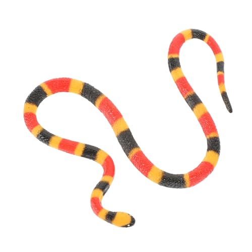 Vaguelly 3 STK Simulationsschlangenspielzeug simuliertes Schlangenmodell Party-Streich-Requisiten Modelle simulierte Schlangenverzierung Korallenschlangenmodell kriechen schmücken Kind von Vaguelly