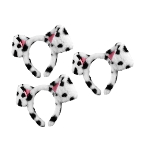 Vaguelly 3 STÜCKE Dalmatiner Hundeohren Stirnband Teiliges Tier Cosplay Haarreif mit Realistischem Tupfenmuster für Kostüm und Partyaccessoire Erwachsene Vaguelly 3 STÜCKE Dalmatiner Hundeohren Stirnband Teiliges Tier Cosplay Haarreif mit Realistischem Tupfenmuster für Kostüm und Partyaccessoire Erwachsene von Vaguelly