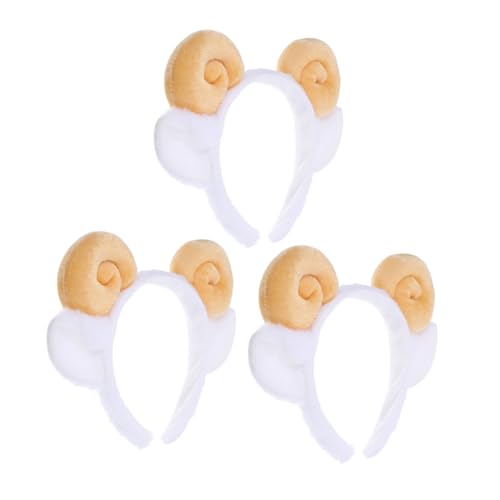 Vaguelly 3 STÜCKE Plüsch Schafhörner Stirnband Kuschelige Lammohren Haarreifen Partyhaarschmuck für Erwachsene Cosplay Halloween Geburtstagsfeier Vaguelly 3 STÜCKE Plüsch Schafhörner Stirnband Kuschelige Lammohren Haarreifen Partyhaarschmuck für Erwachsene Cosplay Halloween Geburtstagsfeier von Vaguelly
