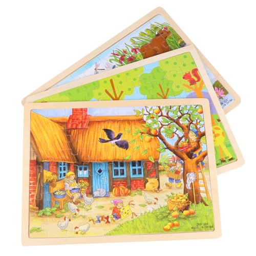 Vaguelly 3 Sätze Holzpuzzle Teilig Farbenfrohe Tiermotive Bauernhof Teich Zoo Lernspielzeug Fördert Gehirnentwicklung Sicher Glatt Poliert Geschenk für Kleinkinder Vaguelly 3 Sätze Holzpuzzle Teilig Farbenfrohe Tiermotive Bauernhof Teich Zoo Lernspielzeug Fördert Gehirnentwicklung Sicher Glatt Poliert Geschenk für Kleinkinder von Vaguelly