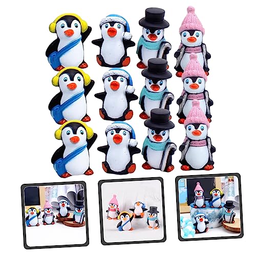 Vaguelly 3 Sätze Teiliges Miniatur Pinguin Figuren Detailreiche Kleine Pinguin Deko Für Kuchen Und Fotorequisiten Für Und Party 12 Stücke * 3 von Vaguelly