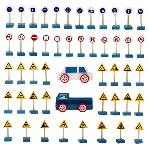 Vaguelly 3 Sätze Verkehrszeichen Spielzeug Kinderautos Spielzeug Ampelspielzeug verkehrszeichen Kinder verkehrsschilder Kinder Mini-Spielzeug Outdoor-Spielset Straße Verkehrszeichen Wagen von Vaguelly
