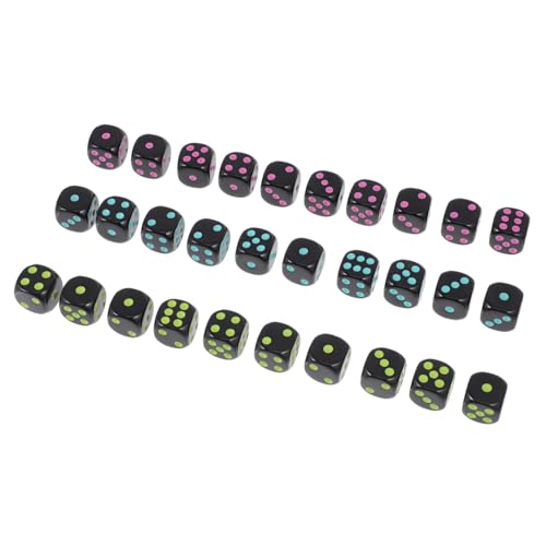 Vaguelly 16 Mm Acrylwürfel Mit Abgerundeten Ecken – 3 Sets Mit Je 30 Stück Würfelspiel-Requisiten Leicht Und Für Das Spielen Überall von Vaguelly