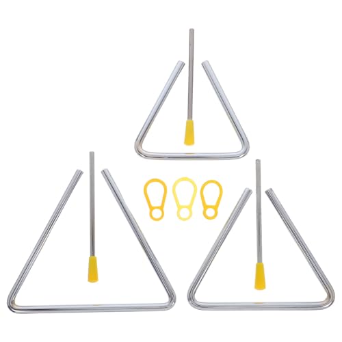 Vaguelly 3 Sets Kinder-Stahldreieck-Musikinstrumentenset mit Schlägel, Schlaginstrument für den Unterricht, Vorschule, Kindergarten, Orff-Musik-Lernspielzeug, 4 Zoll, 5 Zoll, 6 Zoll Vaguelly 3 Sets Kinder-Stahldreieck-Musikinstrumentenset mit Schlägel, Schlaginstrument für den Unterricht, Vorschule, Kindergarten, Orff-Musik-Lernspielzeug, 4 Zoll, 5 Zoll, 6 Zoll von Vaguelly