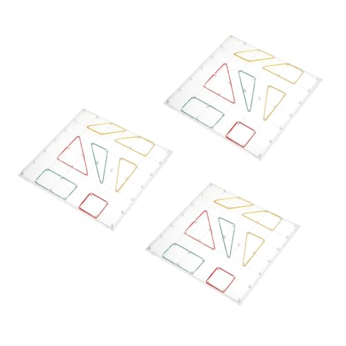 Vaguelly 3 Sets Transparente Geometrische Pegboard Kinderspielzeug Geometrische Formbretter Geometrische Nagelbretter Werkzeuge Für Kleinkinder Brett Grafische Lernspielzeuge Zappeln von Vaguelly