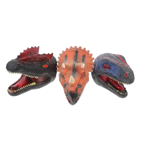 Vaguelly 3 Stück Dinosaurier Handpuppen Teiliges Rollenspielspielzeug für Realistische Dinosaurier Puppen mit Beweglichem Mund Geschichtenerzählen und Kreative Spiele für Jungen von Vaguelly