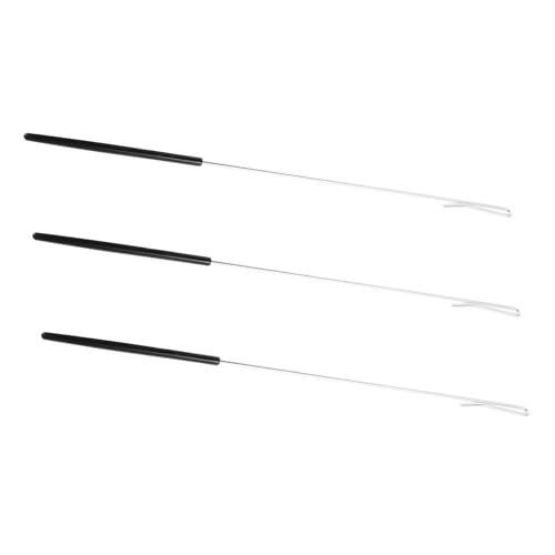 Vaguelly 3 Stück Handpuppenleistung Requisiten Puppenwerkzeuge Armkontrolle Der Puppen Puppen-ganzkörperstab Puppenstangen Aus Metall Puppengriffe Puppenarmstange Puppenstab Schwarz Plastik von Vaguelly
