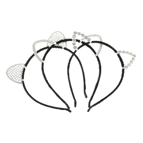 Vaguelly 3 Stück Katzenohren Haarreif mit Strass Stilvolles Cosplay Accessoire für Halloween Tier Mottopartys und Fotografie Glitzernde Details und Rutschfester Clip Vaguelly 3 Stück Katzenohren Haarreif mit Strass Stilvolles Cosplay Accessoire für Halloween Tier Mottopartys und Fotografie Glitzernde Details und Rutschfester Clip von Vaguelly
