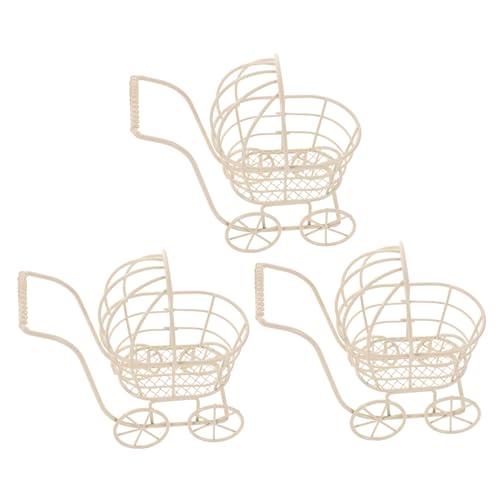 Vaguelly 3 Stück Kinderwagen Puppenhaus Zubehör Puppenhaus Mini Möbel Dekoration Mini Zubehör Kinderwagen Miniatur Spielwagen Eisen Beige Vaguelly 3 Stück Kinderwagen Puppenhaus Zubehör Puppenhaus Mini Möbel Dekoration Mini Zubehör Kinderwagen Miniatur Spielwagen Eisen Beige von Vaguelly